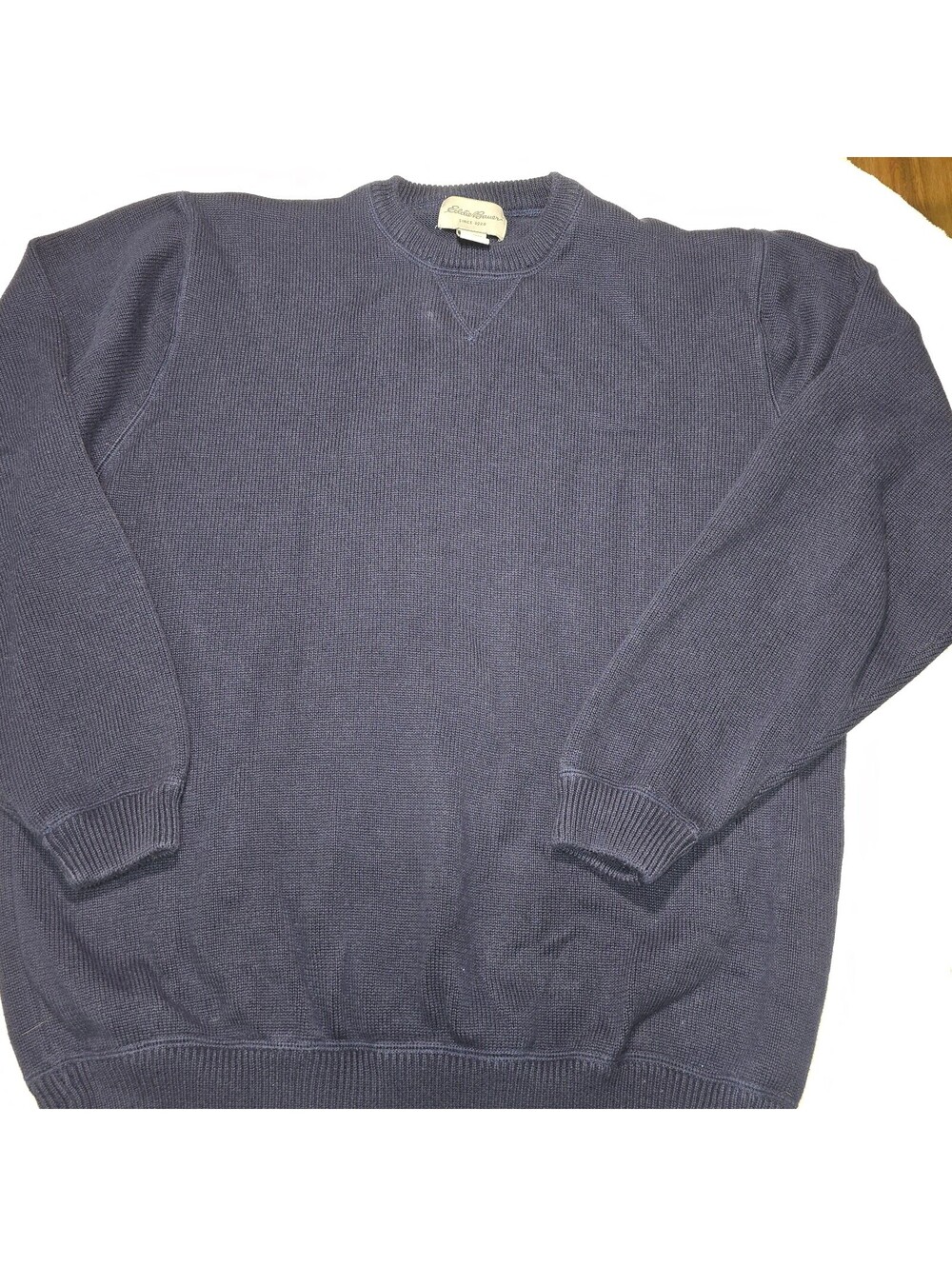 Vintage Eddie Bauer Sweater Mens XL Tall Navy Blue 100% Cotton Made In Australia
